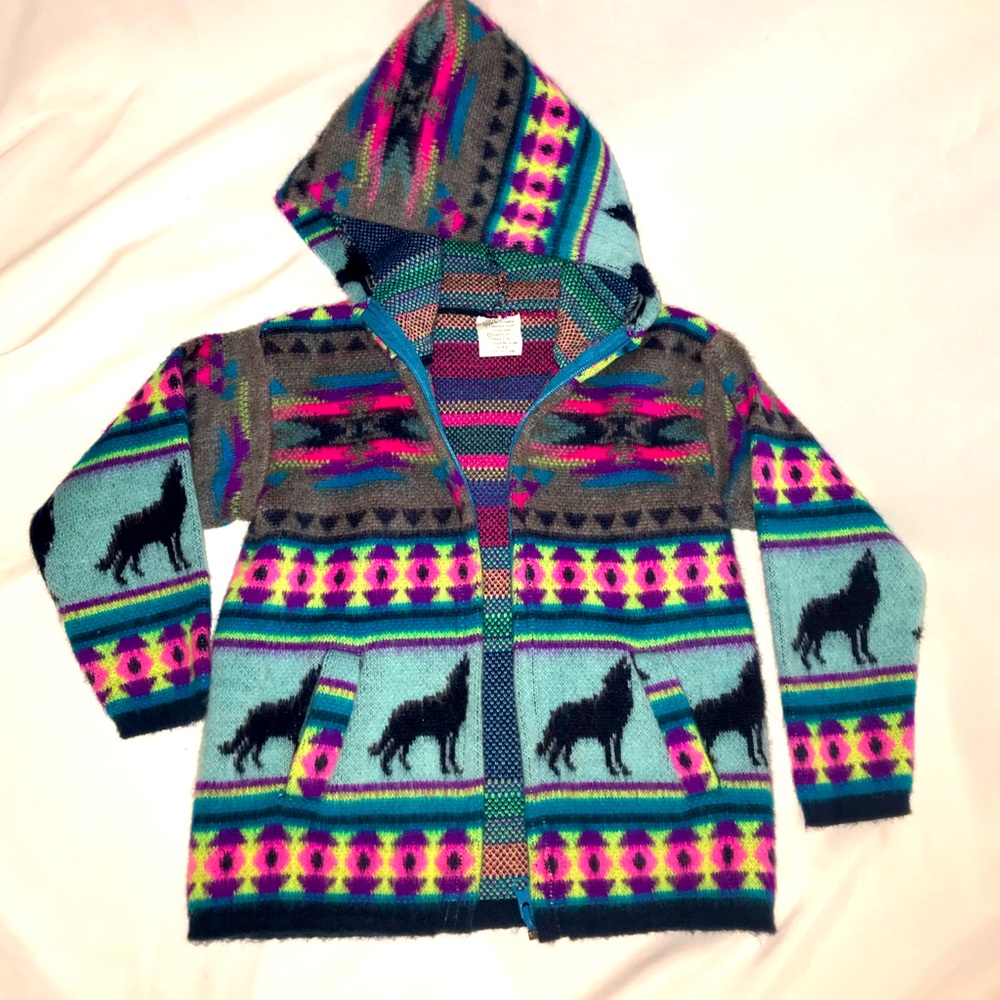 Girls Wool Jacket w/Zipper, Hood & Pockets 2T